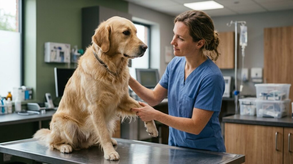 If you suspect your dog is in pain, consult a veterinarian