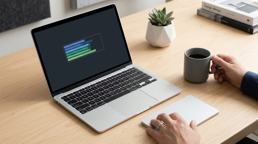 A yellow graph color means the Mac is coping, but is working at its memory limit.