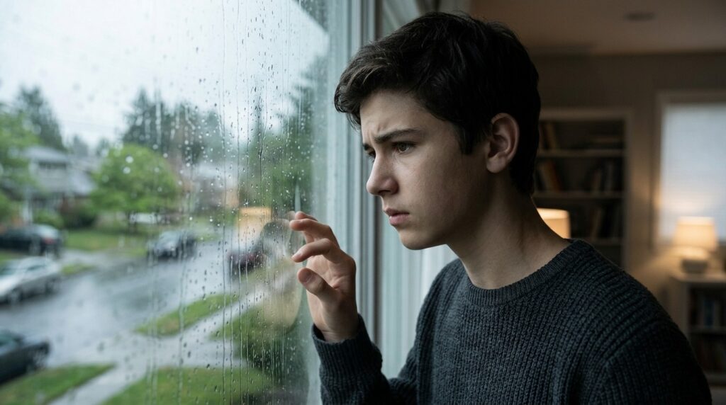 Even ordinary rain can be a problem for people with aquagenic urticaria. Photo.