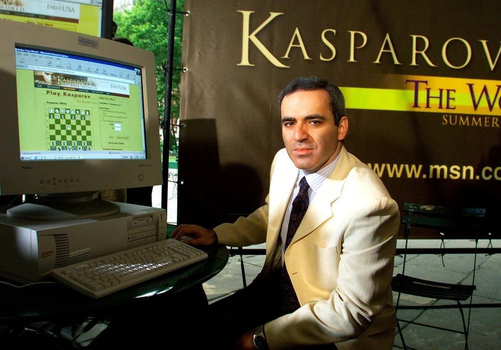 In a promotional game in 1999, Russian grandmaster Garry Kasparov played an online game against 'the whole world.'