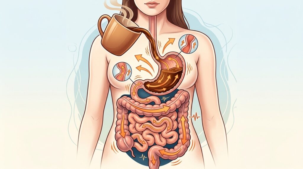 >Coffee triggers a chain of reactions in the digestive system — from the stomach to the colon. Photo.” width=”1024″ height=”572″ class=”size-large wp-image-16423″ srcset=”https://hi-news.com/wp-content/uploads/2026/04/kofe-i-vashe-zdorove-chto-na-samom-dele-p-3-1024×572.jpg 1024w, https://hi-news.com/wp-content/uploads/2026/04/kofe-i-vashe-zdorove-chto-na-samom-dele-p-3-300×167.jpg 300w, https://hi-news.com/wp-content/uploads/2026/04/kofe-i-vashe-zdorove-chto-na-samom-dele-p-3-768×429.jpg 768w, https://hi-news.com/wp-content/uploads/2026/04/kofe-i-vashe-zdorove-chto-na-samom-dele-p-3.jpg 1376w” sizes=”(max-width: 1024px) 100vw, 1024px” /></p><p id=
