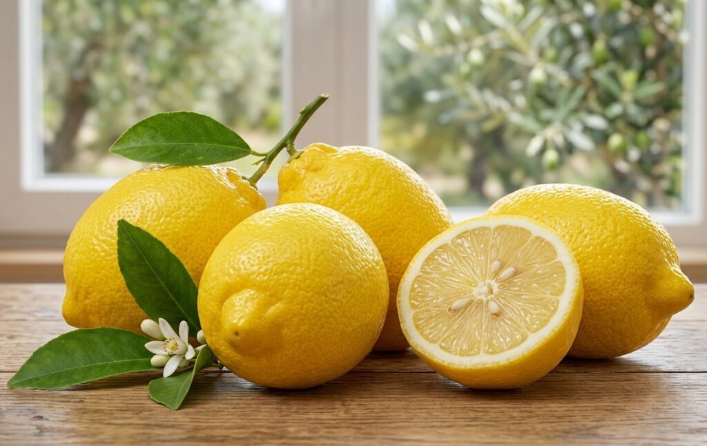 Eureka lemon variety. Photo.