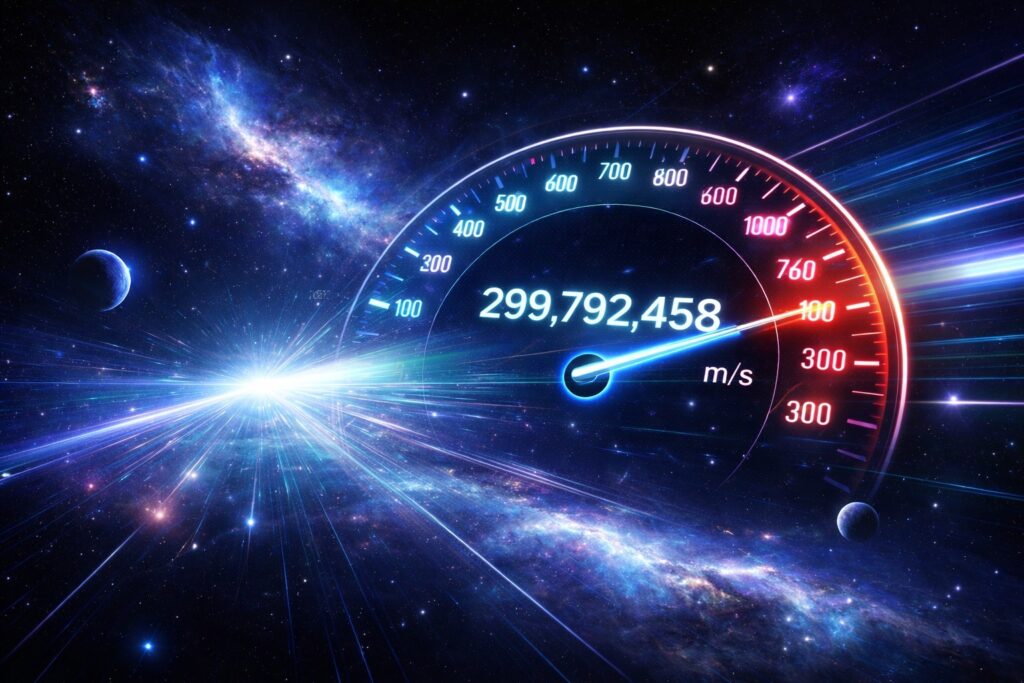 Surprisingly, sometimes the speed of light becomes lower. Photo.