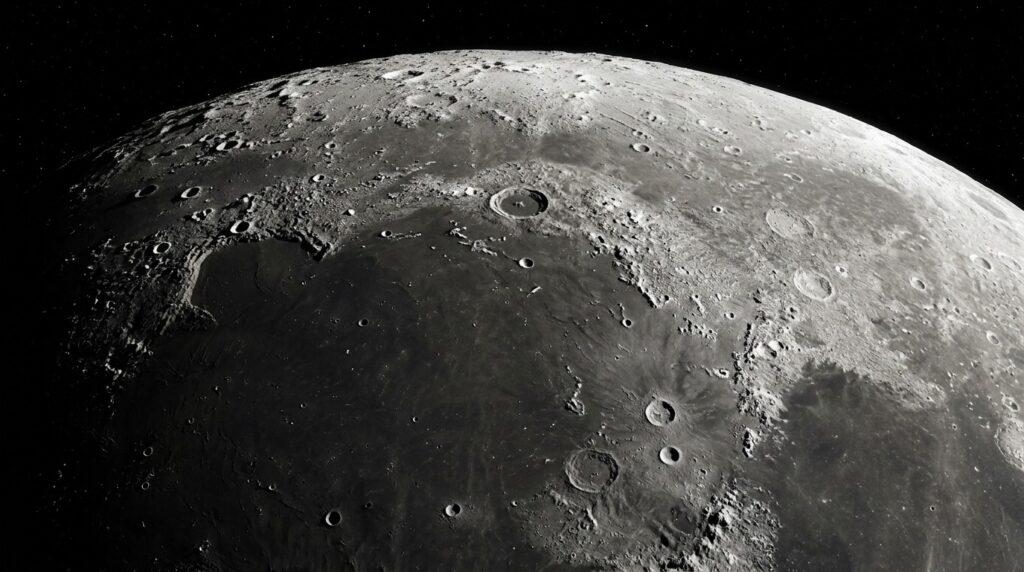 There are almost no maria on the far side of the Moon. But why? Photo.