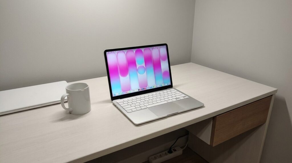 MacBook Neo price in Russia. The only downside of the purchase — the keyboard without Russian letters. Photo.