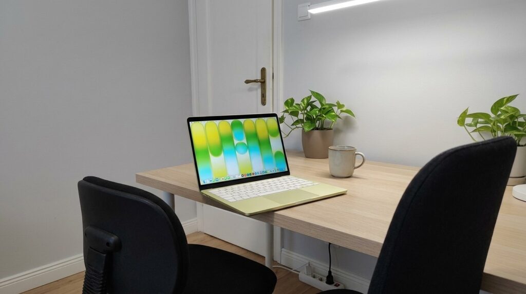 MacBook Neo — Apple's cheapest computer. My friends weren't even embarrassed to get the yellow version. Photo.