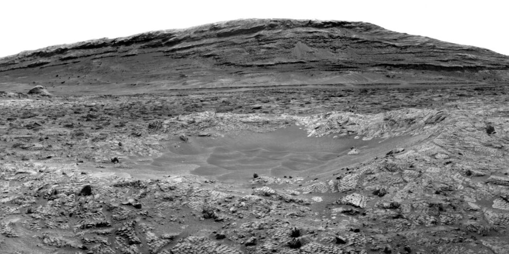 Antofagasta crater on Mars. Image source: NASA. Photo.