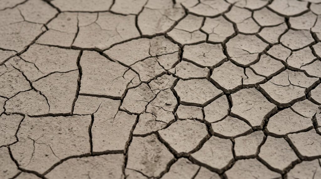 Comparison of different types of surface cracks. Photo.