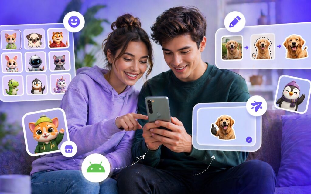Learning to create and send stickers in the national messenger