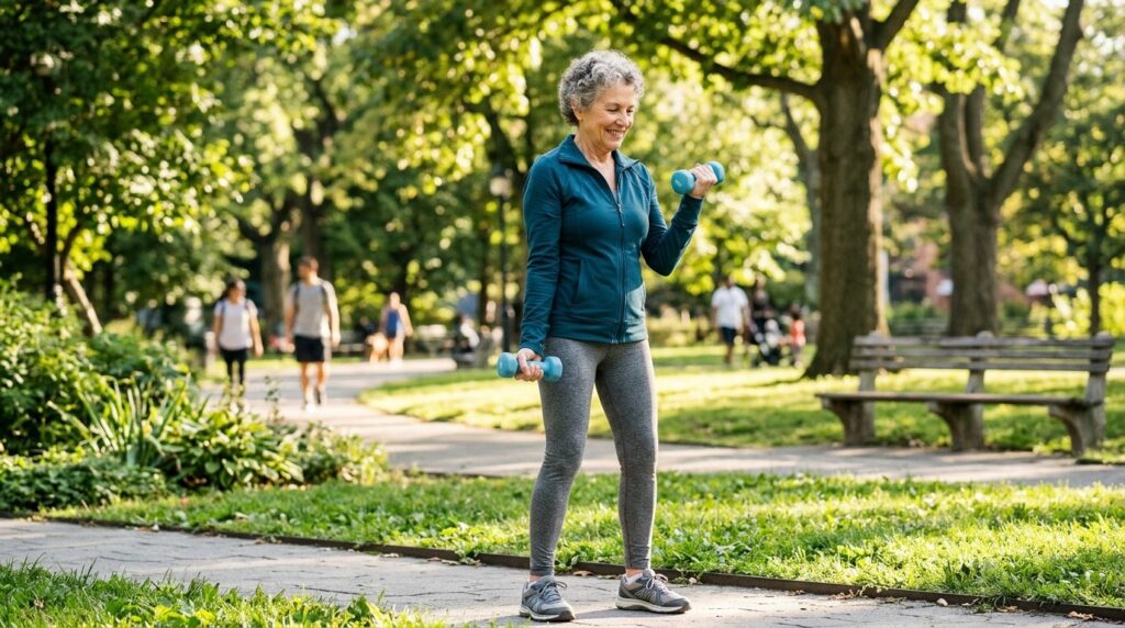 Strength exercises help strengthen bones at any age. Photo.