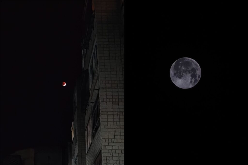 The smartphone shamelessly renders the Moon when zooming in