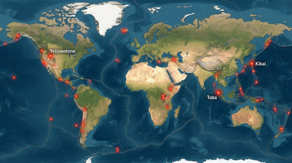 The world's largest caldera volcanoes: Yellowstone, Toba, and Kikai — all of them may undergo a similar magma replenishment cycle