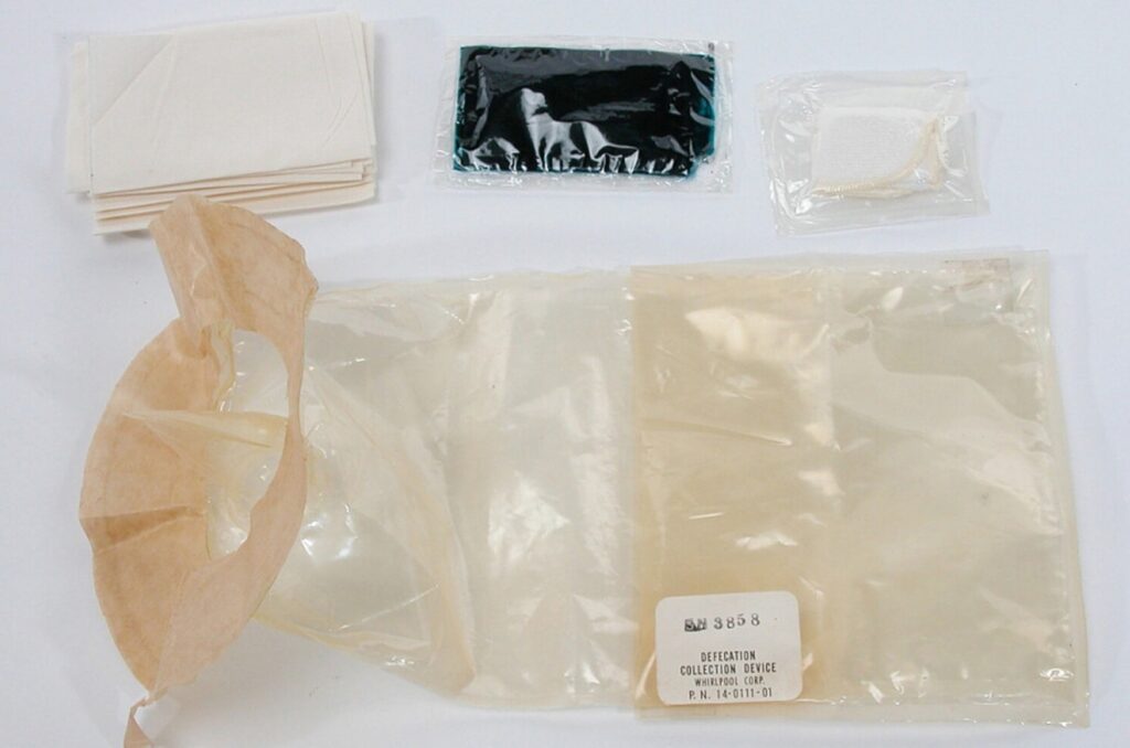 Fecal collection bags for astronauts. Image source: gazeta.ru. Photo.
