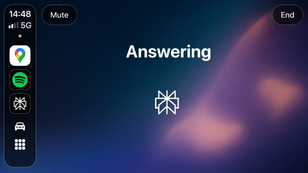 How Perplexity works in CarPlay. Answers will also be spoken aloud. Photo.