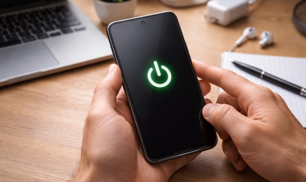 Learning to turn on a phone and troubleshoot problems
