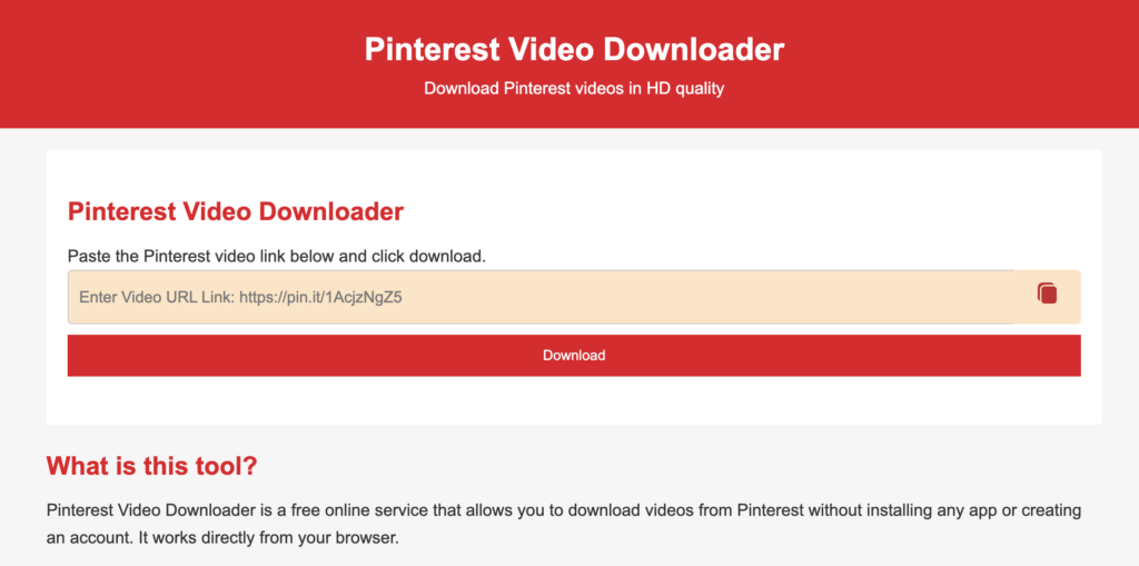 Download Pinterest Videos by Link Using Online Services. Paste the link and get the file for download. Photo.