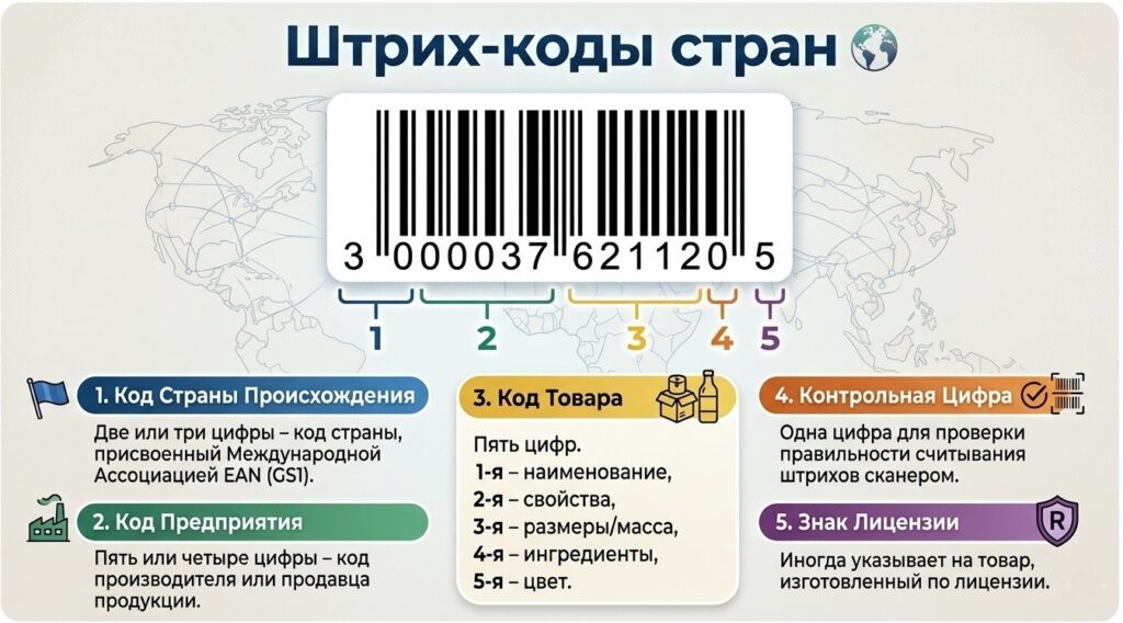 How to read a barcode on a product. Photo.