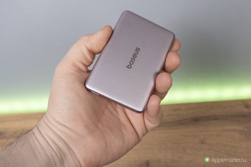 The accessory is twice as light as an iPhone.