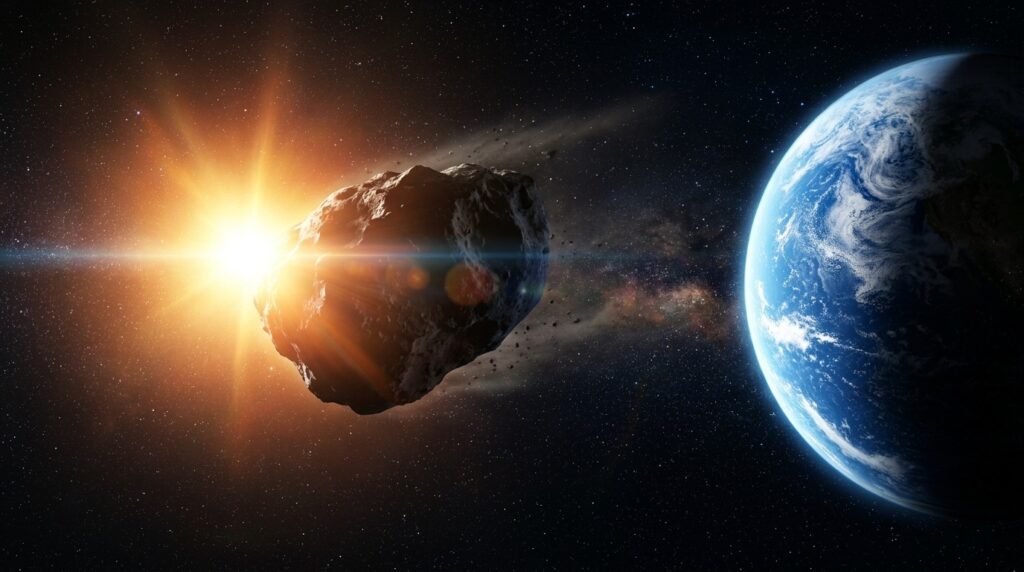 Some asteroids approach Earth from the direction of the Sun, making their early detection difficult. Photo.