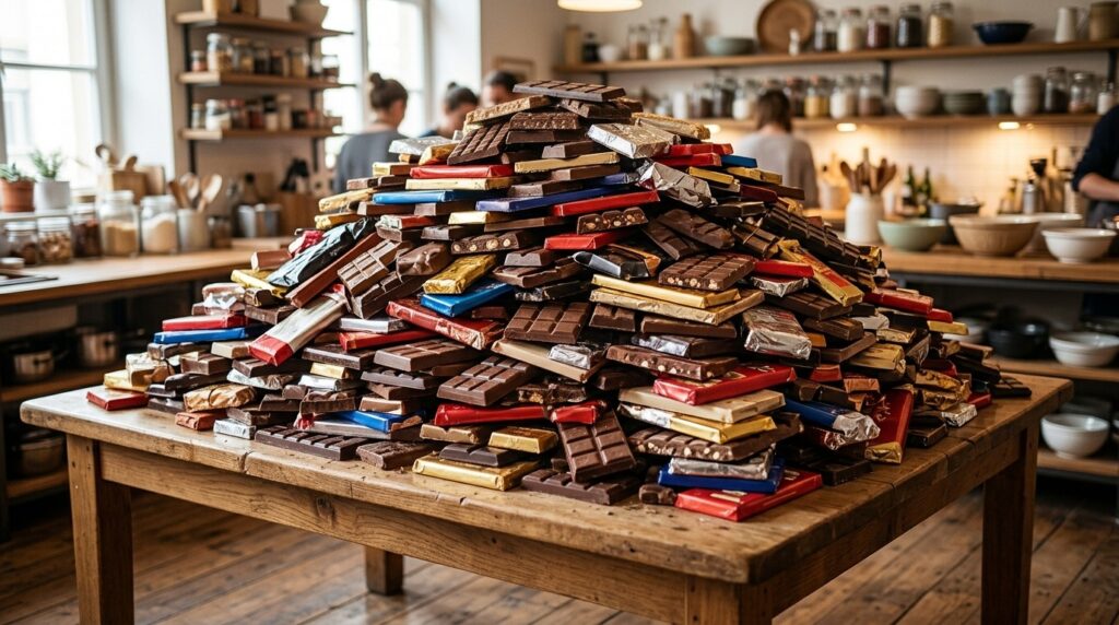 To get a lethal dose of theobromine, you'd need to eat several kilograms of chocolate in one sitting