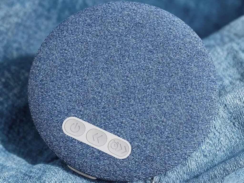 Flat Bluetooth speaker with built-in white noise and nature sounds