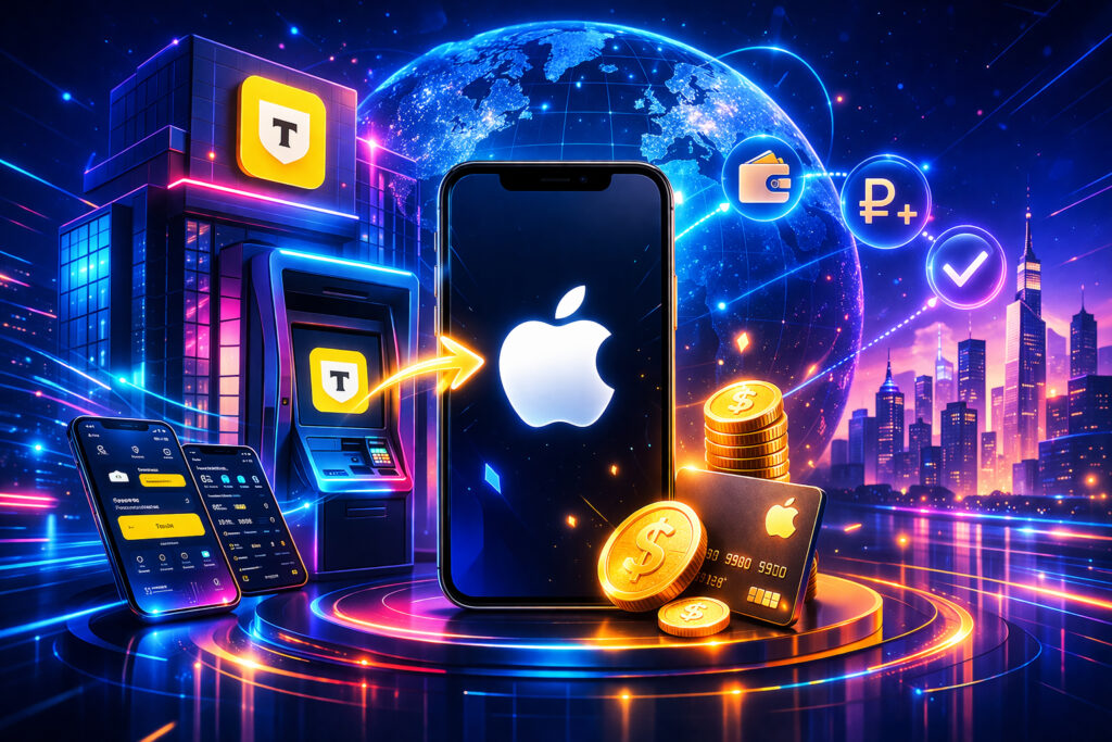 You can top up Apple ID through T-Bank. Photo.
