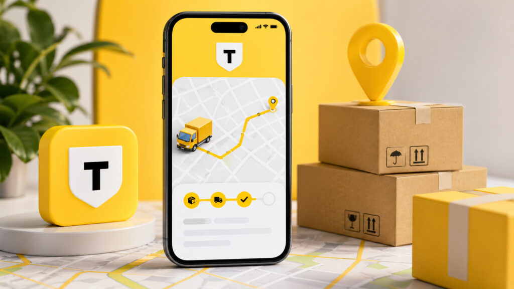 T-Bank has a convenient package tracking service. Photo.