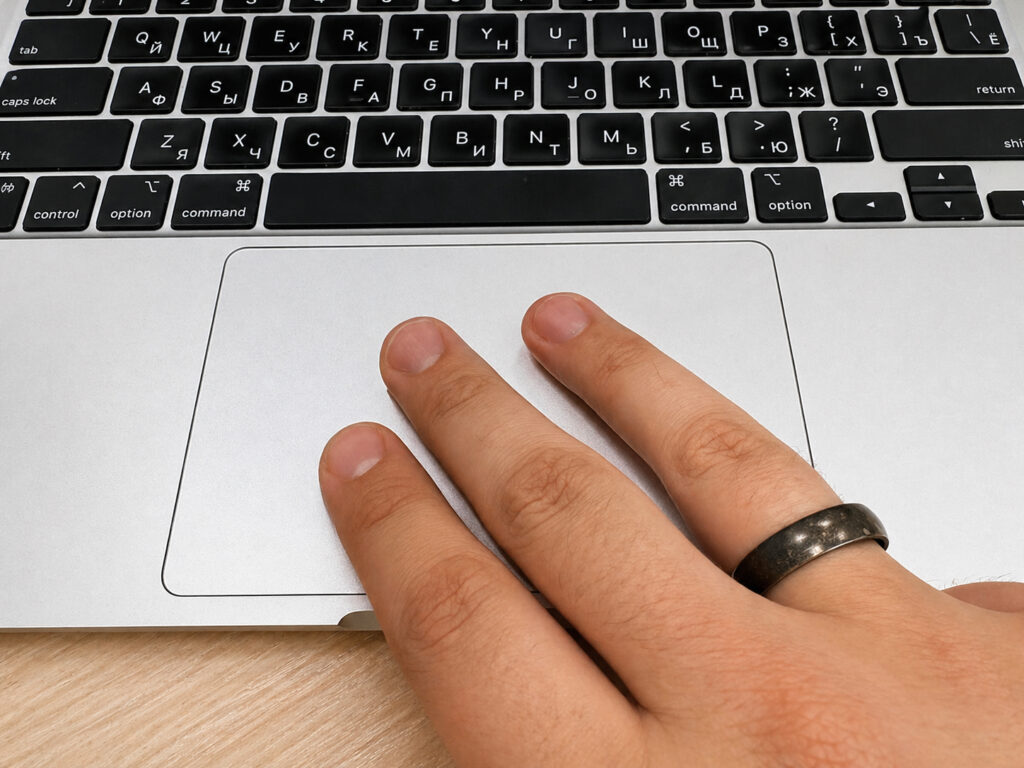 Now with three fingers, without clicking the trackpad, you can drag files and select text