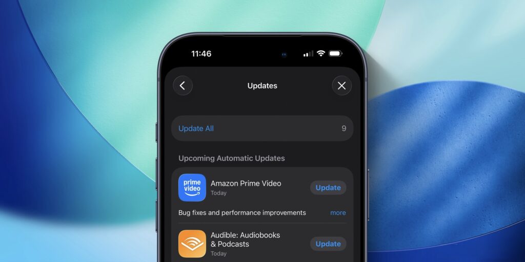 App updates on iPhone are now a bit harder to find. Photo.