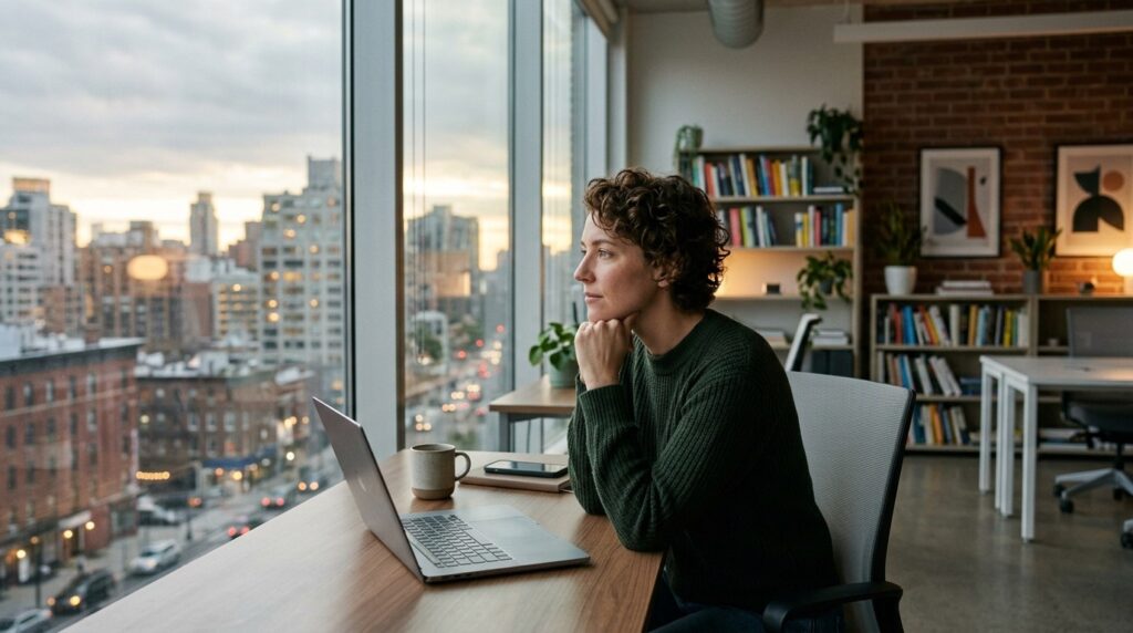 In professions with flexible schedules and abstract results, it's easier to feel 'not productive enough.' Photo.