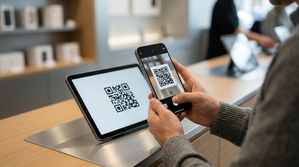 Paying via QR code in a store — the main way to pay with an iPhone in Russia