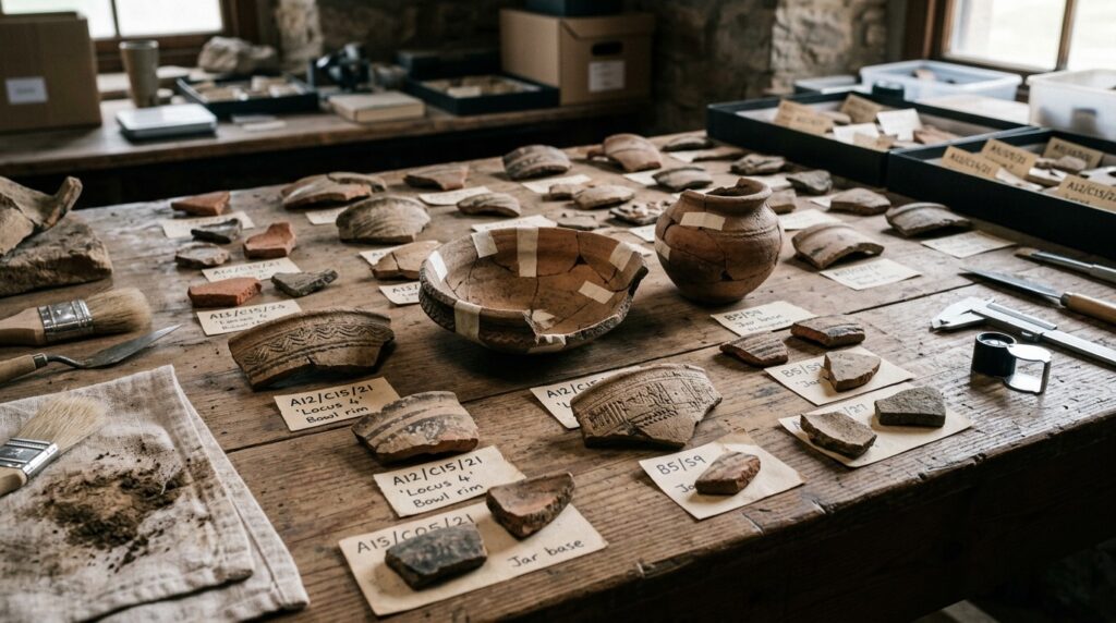Scientists found ceramic fragments similar to these in the city ruins. Photo.