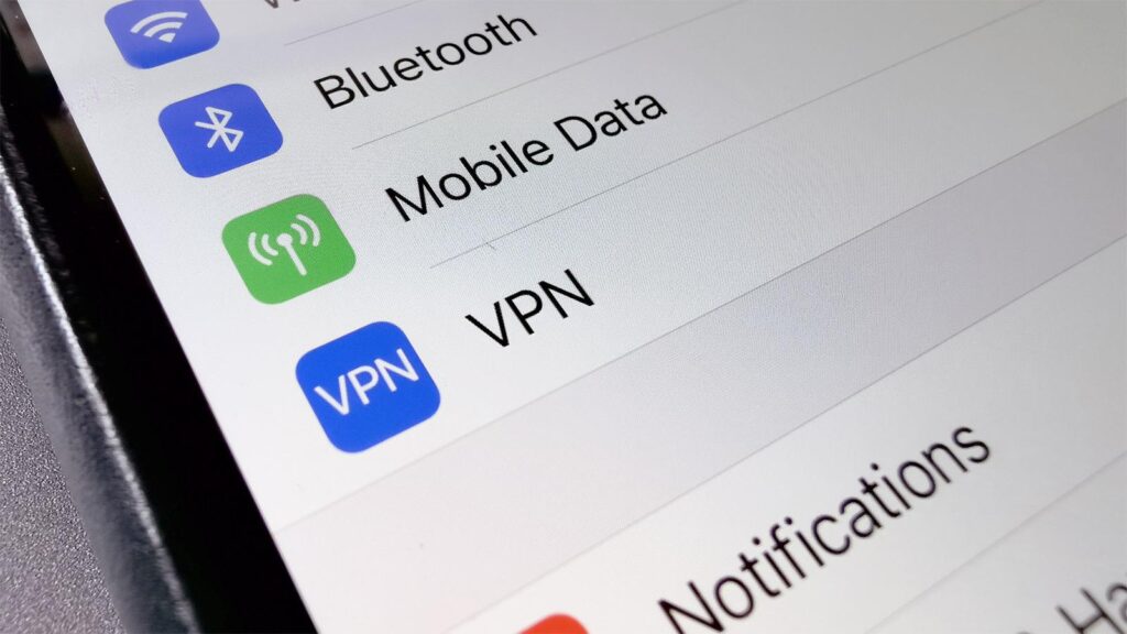 VPN on iPhone is difficult to identify. Photo.