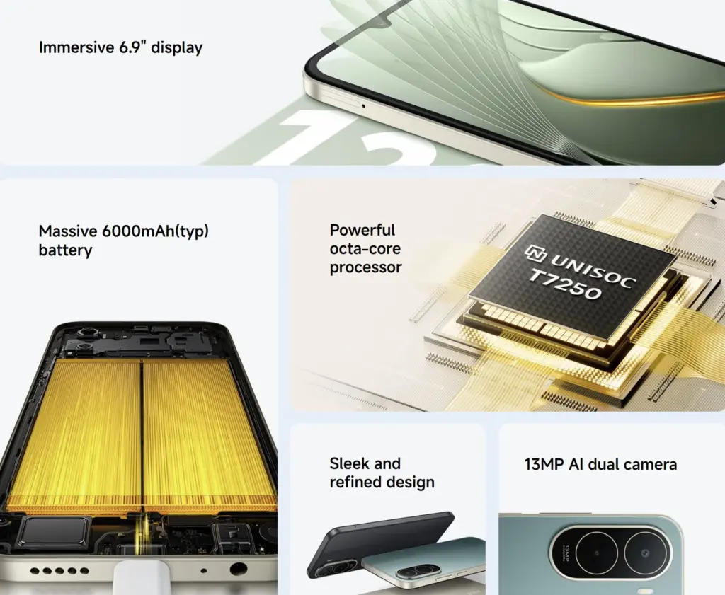 Three memory options for POCO C81 Pro — from 64 to 256 GB