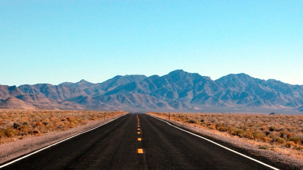 Groom Range in the Nevada desert — a restricted area near Area 51. Photo.