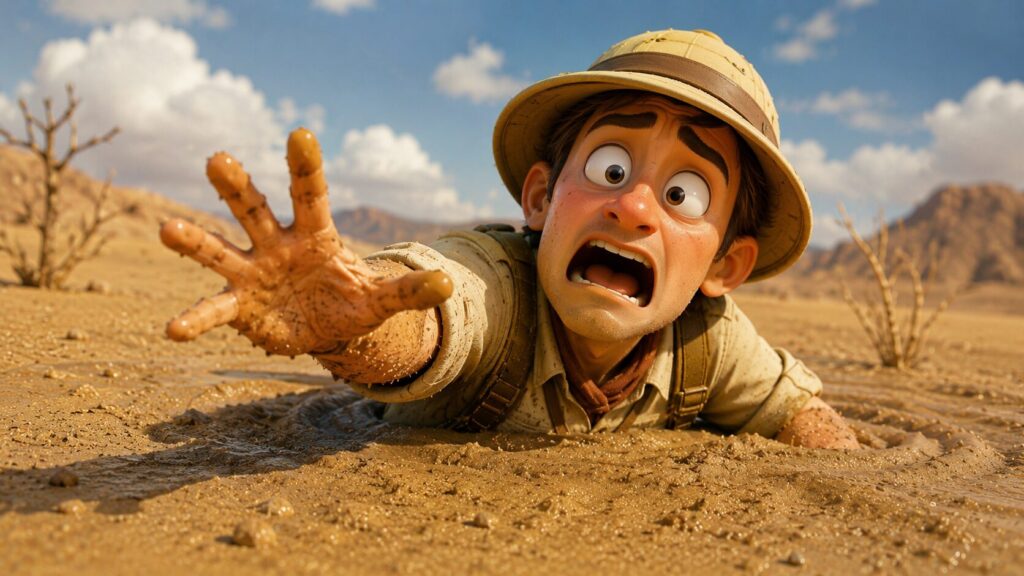 Did you also think quicksand would be a much bigger problem? Photo.