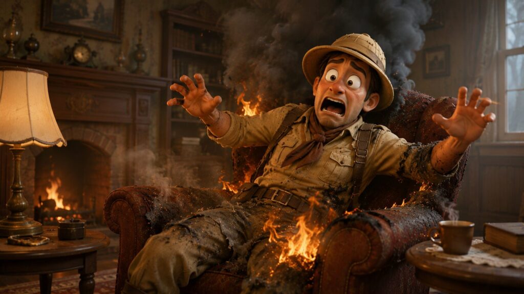 After children had already been warned not to run with scissors, talk to strangers, or sit too close to the TV, another fear appeared — spontaneous combustion. Photo.