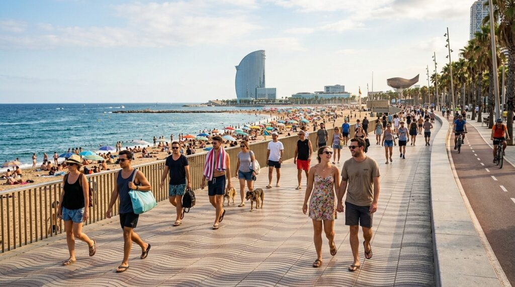 In Barcelona, a swimsuit is only appropriate on the beach — on the streets you can be fined for it