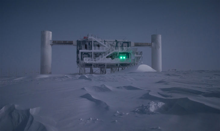IceCube Neutrino Observatory, Antarctica. Photo.