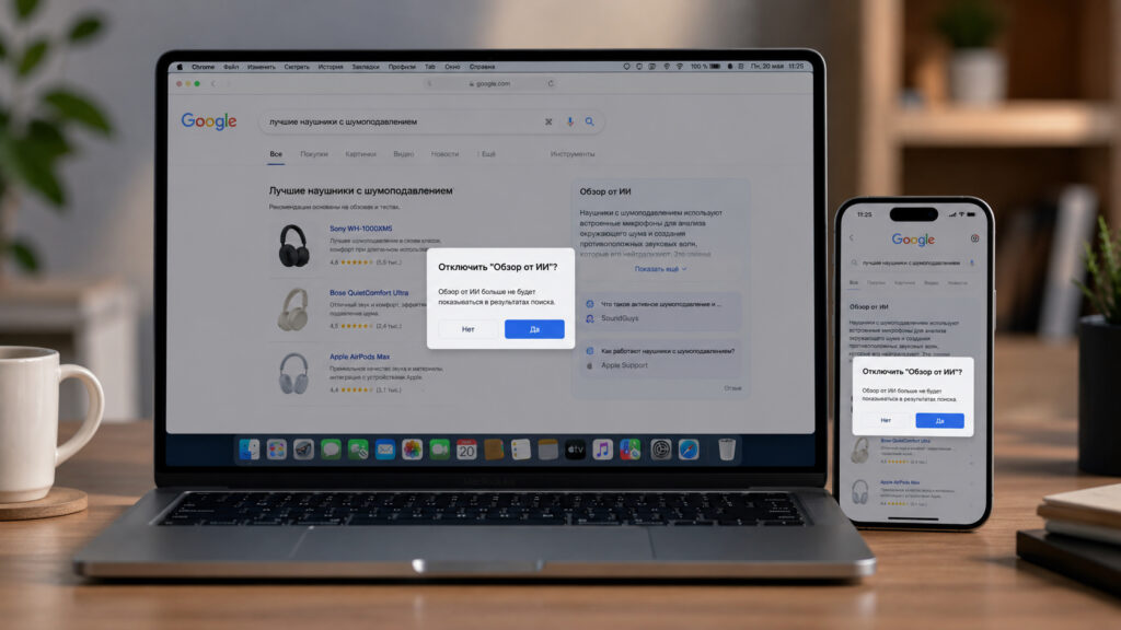 You can disable Google's AI in search results. Photo.