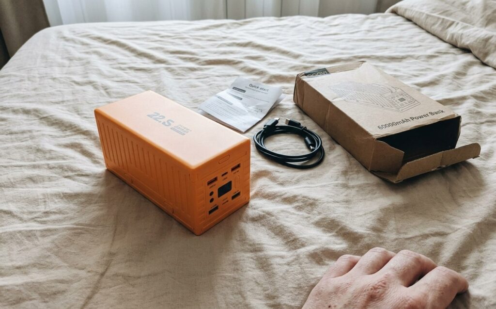 A huge 60,000 mAh power bank to always stay connected. With this thing, you can always charge up and stay connected. Photo.