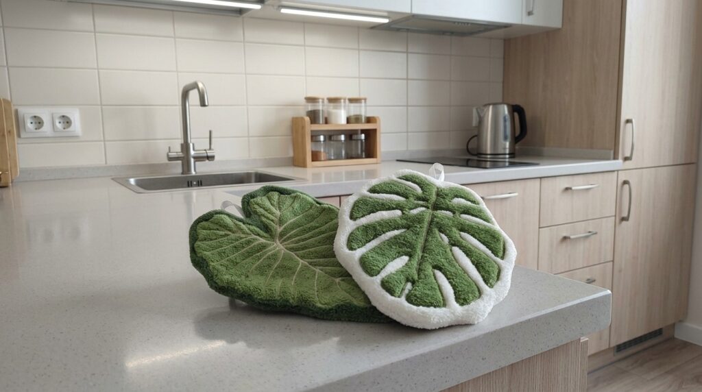 They've been hanging in the kitchen for three months — guests always ask where to buy them. Photo.