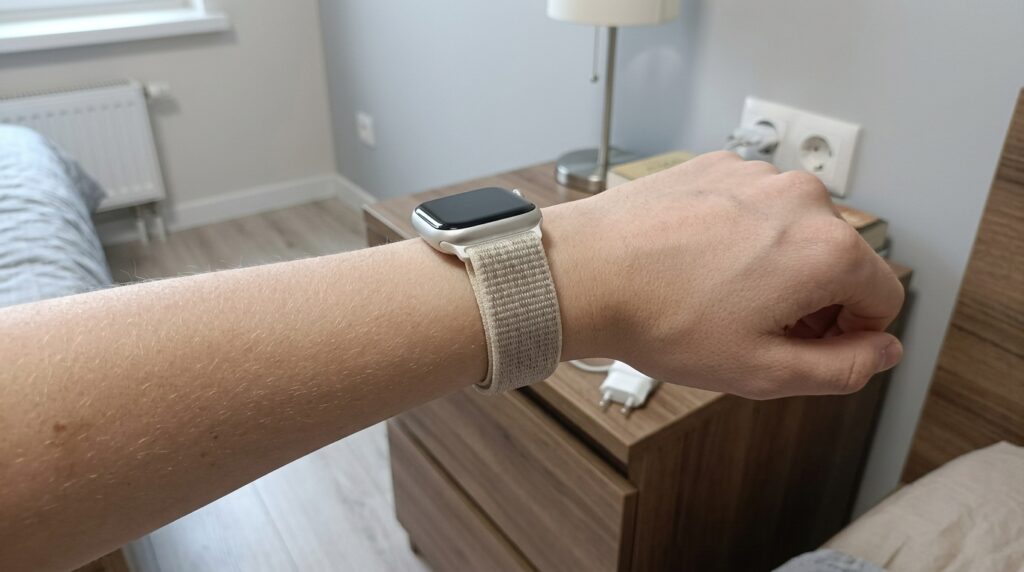 Apple Watch band — no more struggling with the clasp. For 110 rubles I got what the original does for two thousand — and it's no worse. Photo.