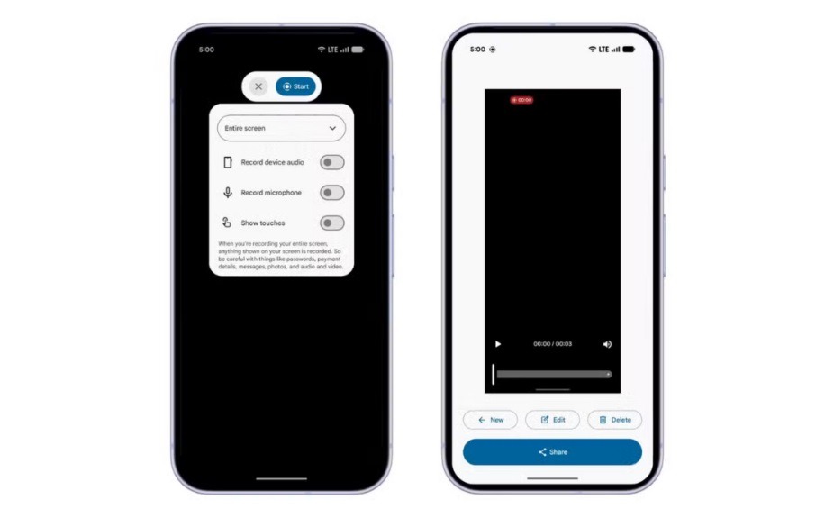 The screen recording interface now looks like this. Image: