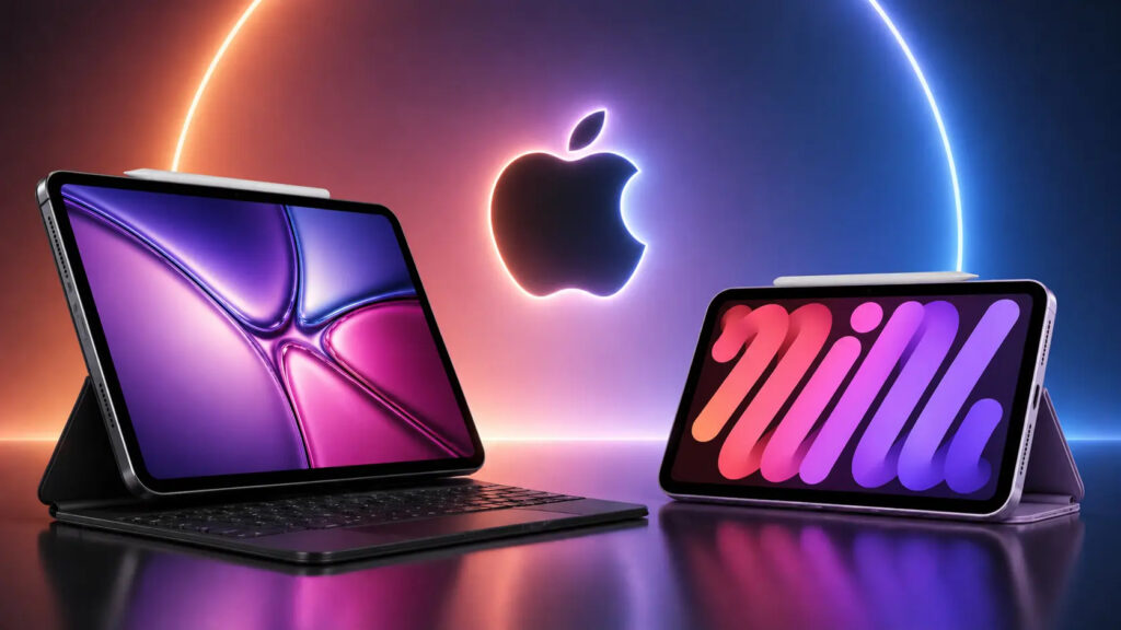 New iPad 12 and iPad mini with OLED display. Expecting a new base iPad and a mini with OLED. Photo.
