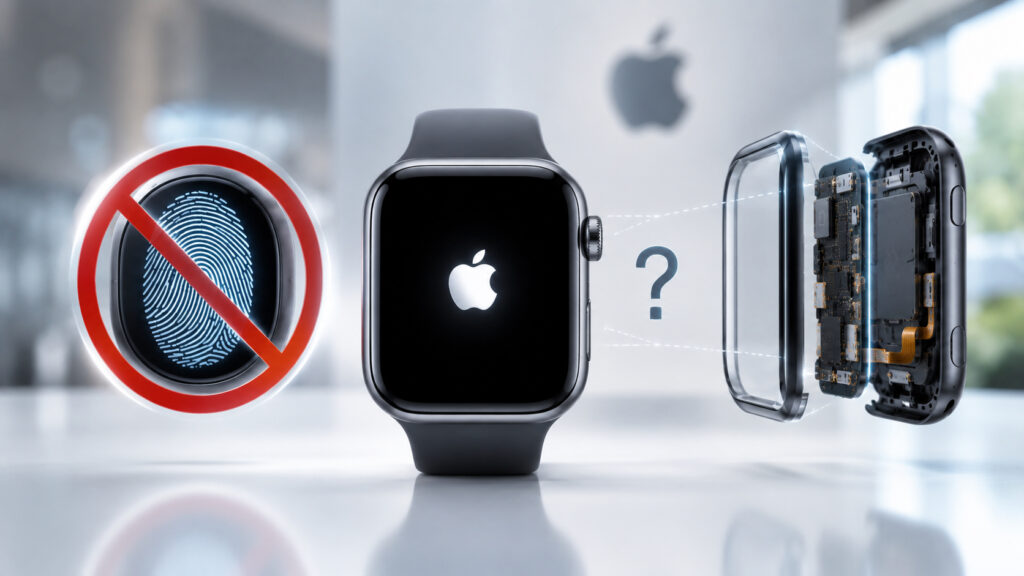 Touch ID, contrary to all rumors, won't appear in Apple Watch. Photo.