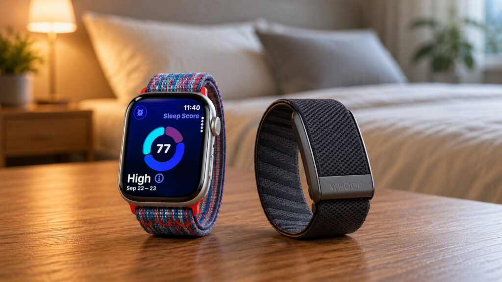 Which device is better suited for sleep tracking. Photo.