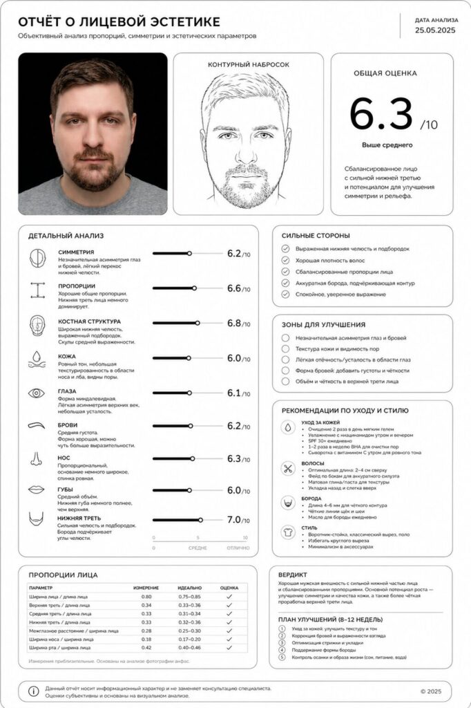 ChatGPT appearance report. Here's what the result looks like. Photo.