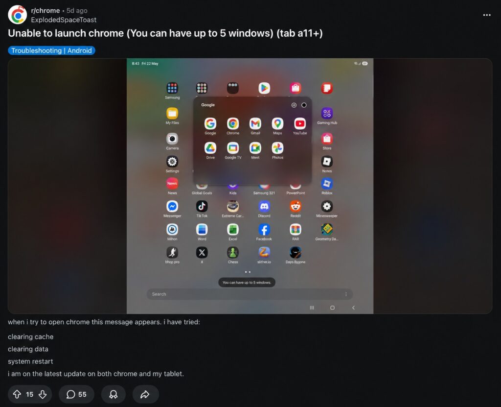 The problem has affected many users