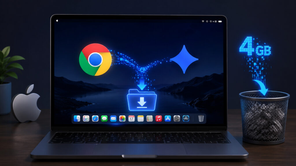Chrome may download 4 GB of files without your knowledge. Or it may not. Photo.